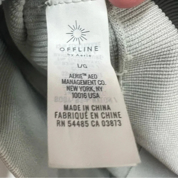 Offline by Aerie Seamless Long Sleeve Crop Top Workout Top With Pattern Size L - Picture 8 of 11